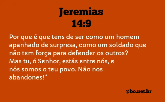 Jeremias 14:9 NTLH