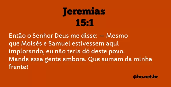 Jeremias 15:1 NTLH