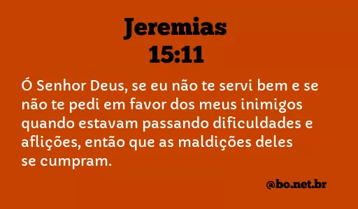 Jeremias 15:11 NTLH