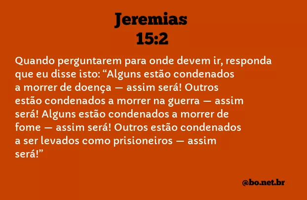 Jeremias 15:2 NTLH