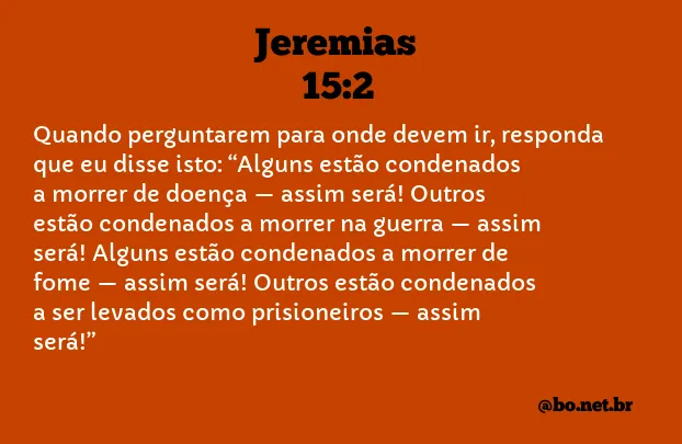 Jeremias 15:2 NTLH