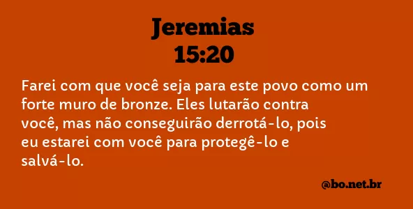 Jeremias 15:20 NTLH