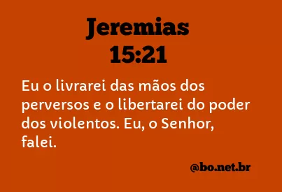 Jeremias 15:21 NTLH