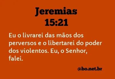 Jeremias 15:21 NTLH