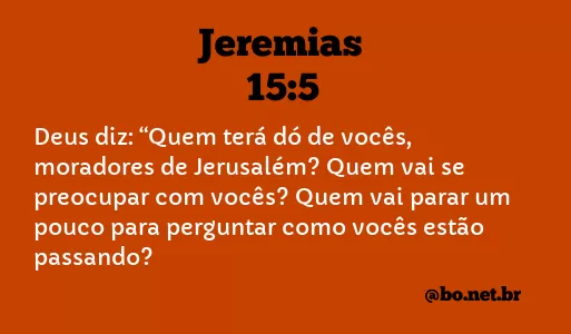 Jeremias 15:5 NTLH