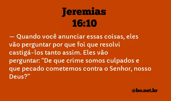 Jeremias 16:10 NTLH