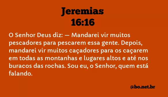 Jeremias 16:16 NTLH