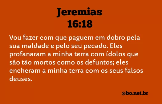 Jeremias 16:18 NTLH