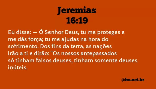 Jeremias 16:19 NTLH