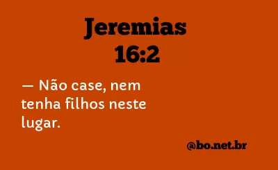Jeremias 16:2 NTLH