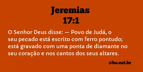 Jeremias 17:1 NTLH