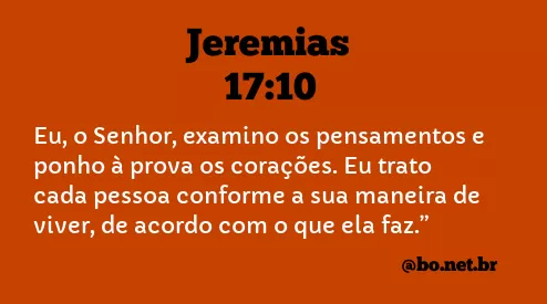 Jeremias 17:10 NTLH