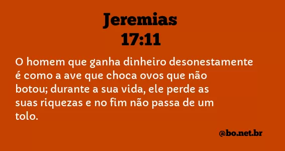 Jeremias 17:11 NTLH
