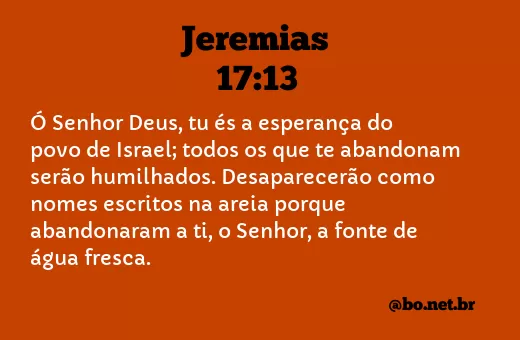 Jeremias 17:13 NTLH