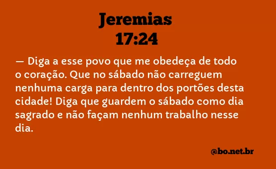 Jeremias 17:24 NTLH