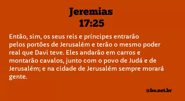 Jeremias 17:25 NTLH