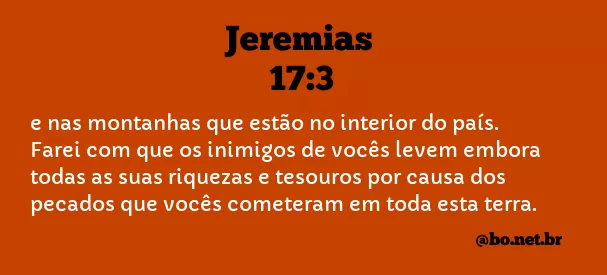 Jeremias 17:3 NTLH