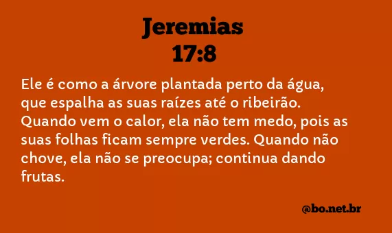 Jeremias 17:8 NTLH