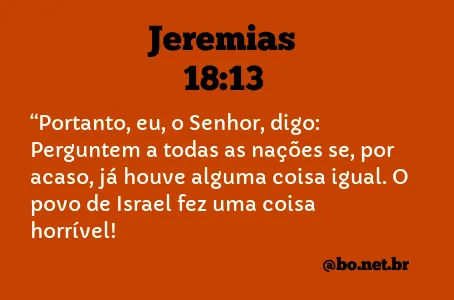 Jeremias 18:13 NTLH