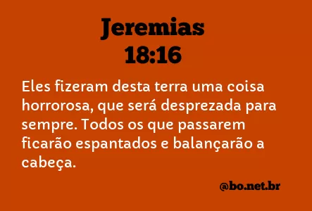 Jeremias 18:16 NTLH
