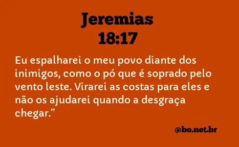 Jeremias 18:17 NTLH