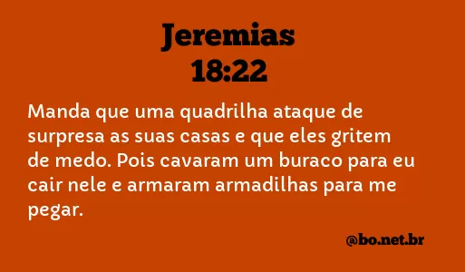 Jeremias 18:22 NTLH