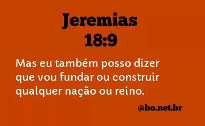 Jeremias 18:9 NTLH