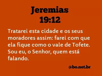 Jeremias 19:12 NTLH