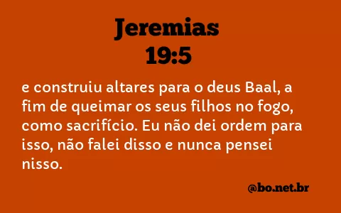 Jeremias 19:5 NTLH