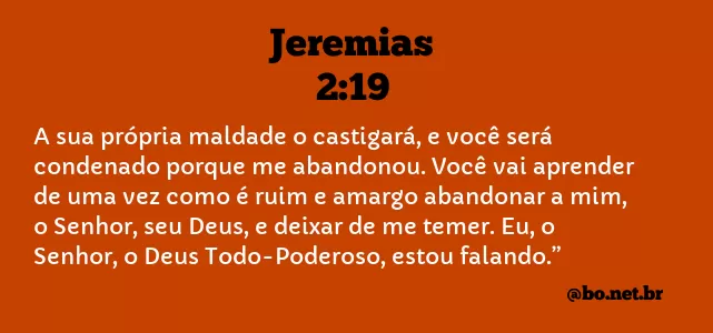 Jeremias 2:19 NTLH