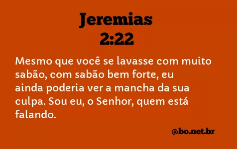 Jeremias 2:22 NTLH
