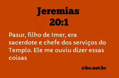Jeremias 20:1 NTLH