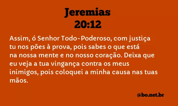 Jeremias 20:12 NTLH