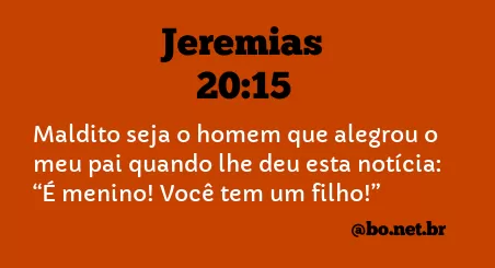 Jeremias 20:15 NTLH