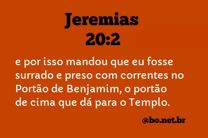 Jeremias 20:2 NTLH