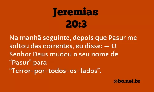 Jeremias 20:3 NTLH