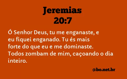 Jeremias 20:7 NTLH