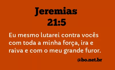 Jeremias 21:5 NTLH