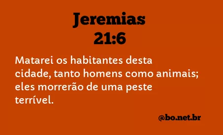 JEREMIAS 21:6 NVI NOVA VERSÃO INTERNACIONAL