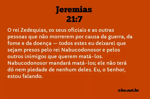 Jeremias 21:7 NTLH