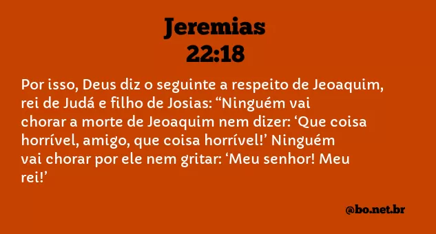 Jeremias 22:18 NTLH