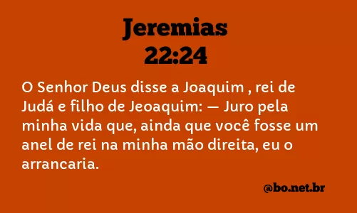 Jeremias 22:24 NTLH