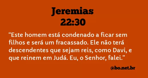 Jeremias 22:30 NTLH