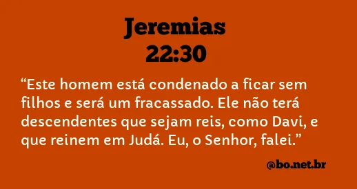 Jeremias 22:30 NTLH