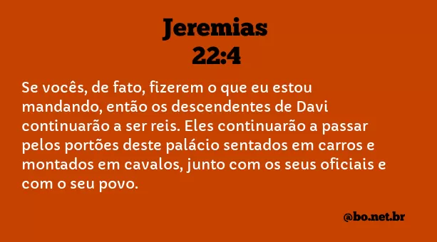 Jeremias 22:4 NTLH