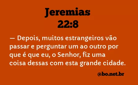 Jeremias 22:8 NTLH