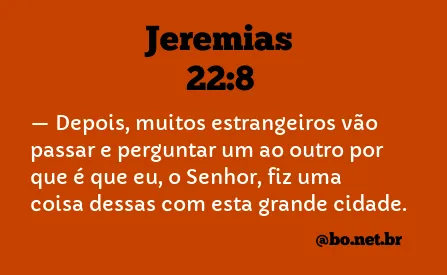 Jeremias 22:8 NTLH