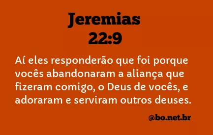 Jeremias 22:9 NTLH