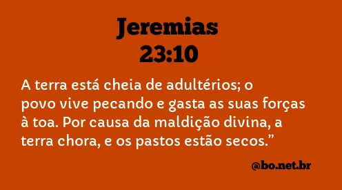 Jeremias 23:10 NTLH