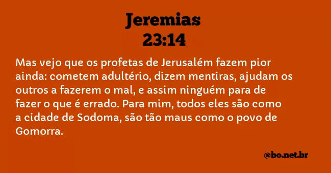 Jeremias 23:14 NTLH
